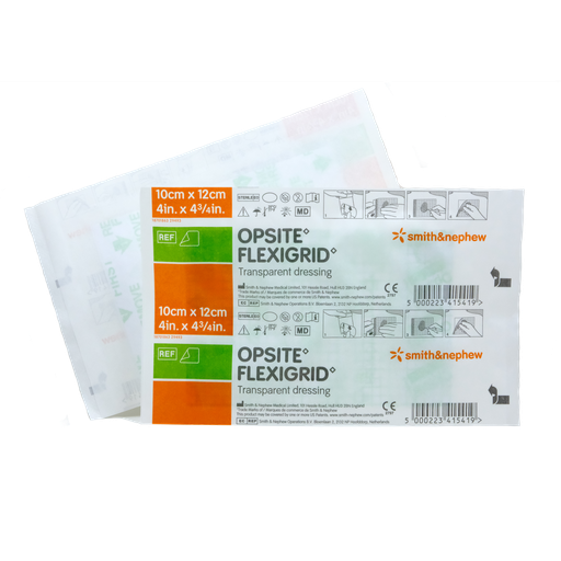 [MED-WOUND-OPST] Opsite Grid Film Dressing, 4x4.75in